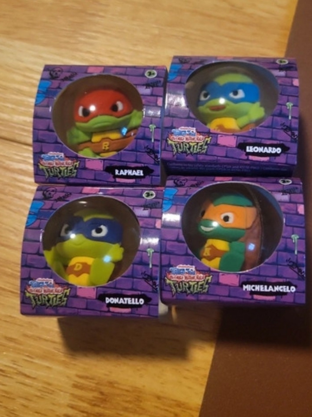 Nickelodeon TMNT Teenage Mutant Ninja Turtles Mini Figures Lot of 4